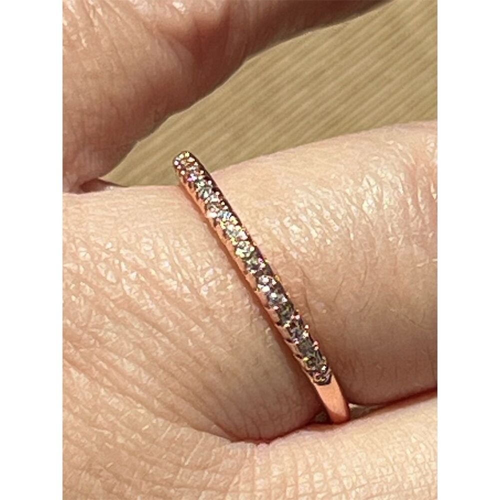 Rose Gold Zircon Ring 8 - Picture 2 of 14